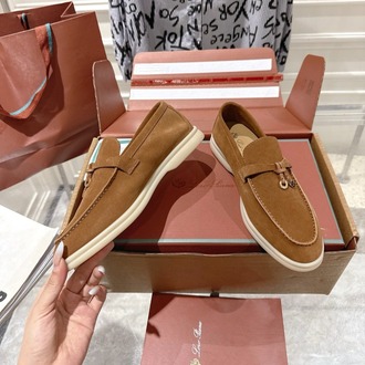 Loro Piana Summer Charms Walk Loafer Suede Colour Vicuna 38-46