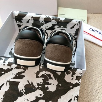 OFF-WHITE New Low Vulcanized Suede Brown&White 35-45