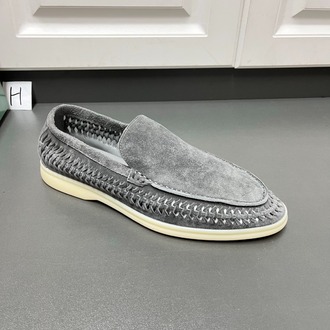 Loro Piana Summer Walk Loafer Suede Grey 39-45