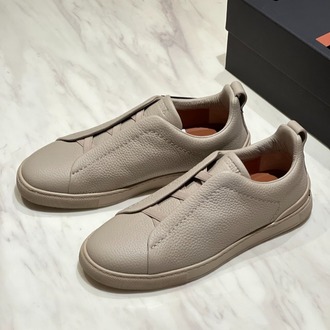 Zegna Beige Deerskin Triple Stitch™ Sneakers 39-46