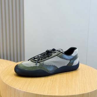 Prada Speedrock Yeşil Deri ve File Erkek Spor Ayakkabı 39-45