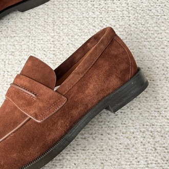 Zegna Dark Brown Suede Mocassin Corso Loafers 39-45