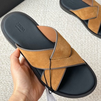 Zegna Almond Suede Sandal 39-45