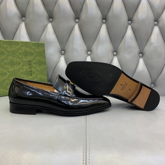 Gucci Adene Gg Leather Loafers - Black 38-47