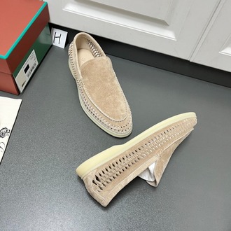 Loro Piana Summer Walk Loafer Suede Classic Beige 38-45