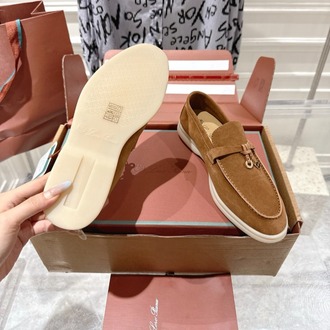 Loro Piana Summer Charms Walk Loafer Suede Colour Vicuna 38-46
