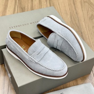 BRUNELLO CUCINELLI Suede Penny Loafers 39-45