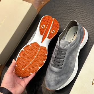 Santoni Erkek Bağcıklı Deri Sneaker Ayakkabı 39-45