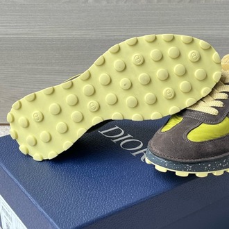 Squash Sneaker Brown and Yellow Suede Calfskin