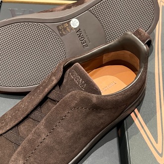 Zegna Brown Suede Triple Stitch™ Sneakers 39-46