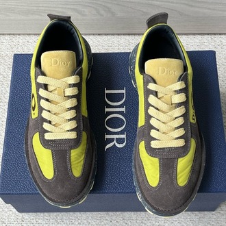 Squash Sneaker Brown and Yellow Suede Calfskin