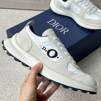 Squash Sneaker Gray Suede Calfskin and White Technical Fabric 39-45