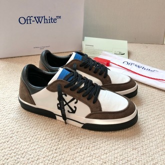OFF-WHITE New Low Vulcanized Suede Brown&White 35-45