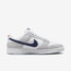  Nike Dunk Low White Grey Navy Aqua Mini Swoosh