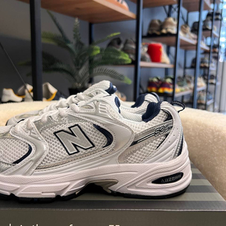 Nb 530 White Silver Navy Blue