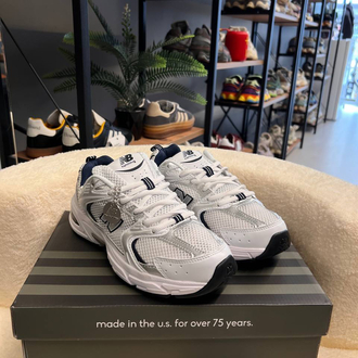 Nb 530 White Silver Navy Blue