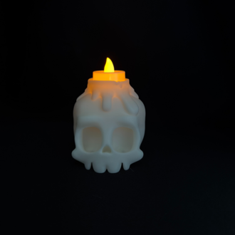 Skull Tealight - With Tealight 2 Piece