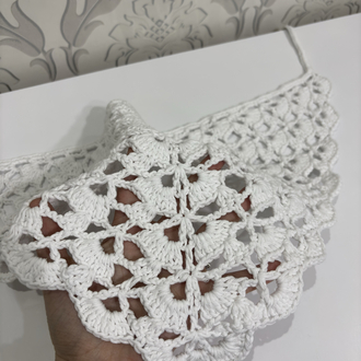 ✨ Yazlık Bandana | Beyaz Cotton İp ✨