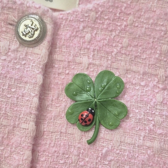 Lucky Clover –  Dört Yapraklı Yonca Broş 