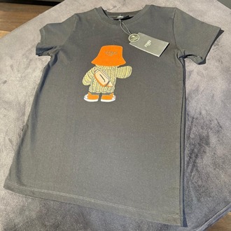 FENDİ siyah ayıcıklı basic tshirt 
