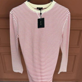MASSIMO DUTTI Sweatshirt Kırmızı Beyaz Çizgili