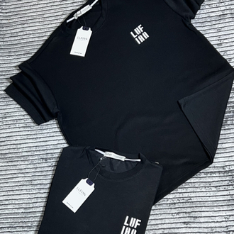 Lufian Siyah Basic T-Shirt