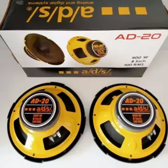 Ads Midrange Hoparlör 900Watt Amfi Uyumlu 20Cm 2 Adet