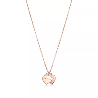 Tiff Double Mini Heart Rose Gold