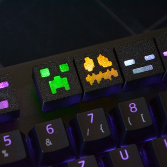 Minecraft Keycaps Moblar - Klavye Tuş Takımı