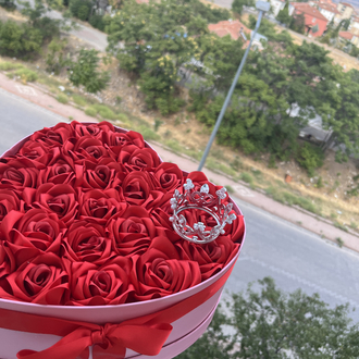 Kalpli kutu 28li gül bombası