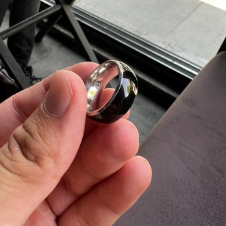 NFC Siyah Metal Yüzük