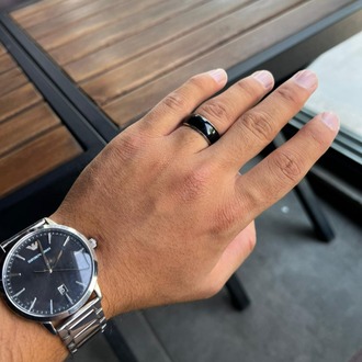 NFC Siyah Metal Yüzük