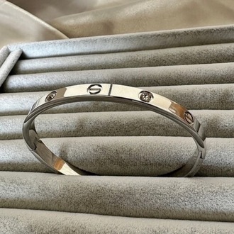Crtier marka çelik silver taşlı mini 6 mm kelepçe