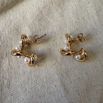Çelik gold küpe