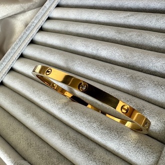 Crtier marka çelik gold taşlı 4 mm kelepçe