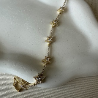 Xuping 14 k gold renginde yıldızlı bileklik