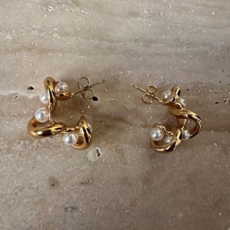 Çelik gold küpe