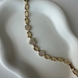 Xuping 14k Gold Kalp Desen Bileklik