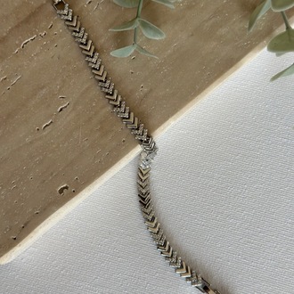 Xuping Silver Renk V Desen Bileklik