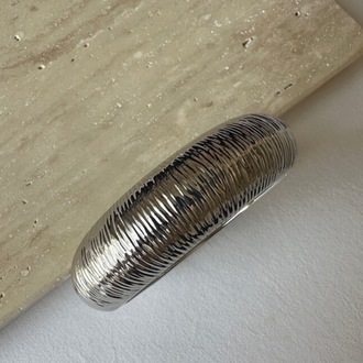 Çelik silver kalın bombe kelepçe