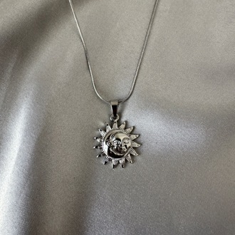 Çelik silver kolye