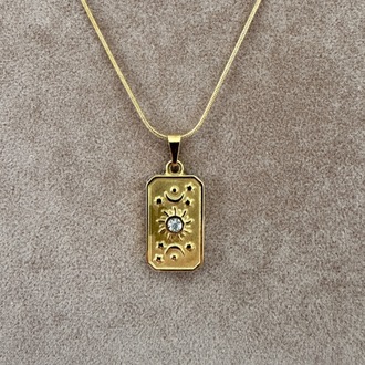 Çelik gold kolye