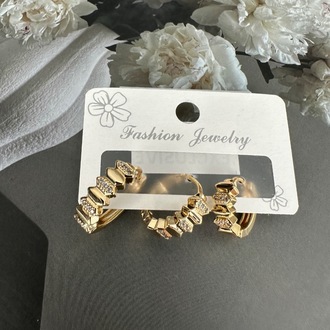 Xuping 14 k renginde 3 lü küpe seti