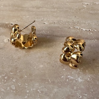 Çelik gold küpe