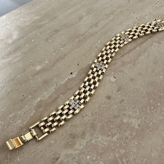 Xuping 14 k gold 10 mm bileklik