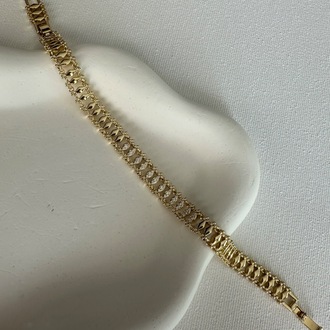 Xuping 14k Gold Hasır Desen Bileklik