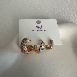 Ysx vip 18 k renginde 3 lü küpe seti