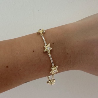 Xuping 14 k gold renginde yıldızlı bileklik