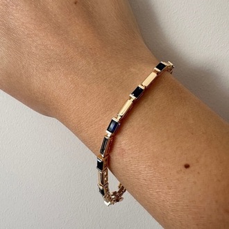 Xuping rose gold | lacivert taşlı 3 mm bileklik