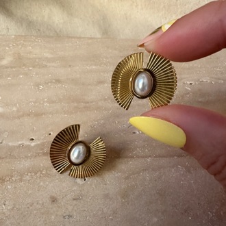 Çelik gold küpe
